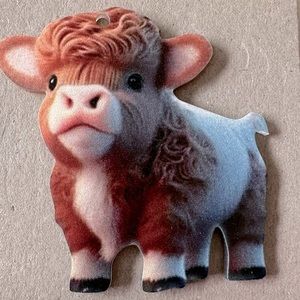 Highland Cow Christmas Ornament